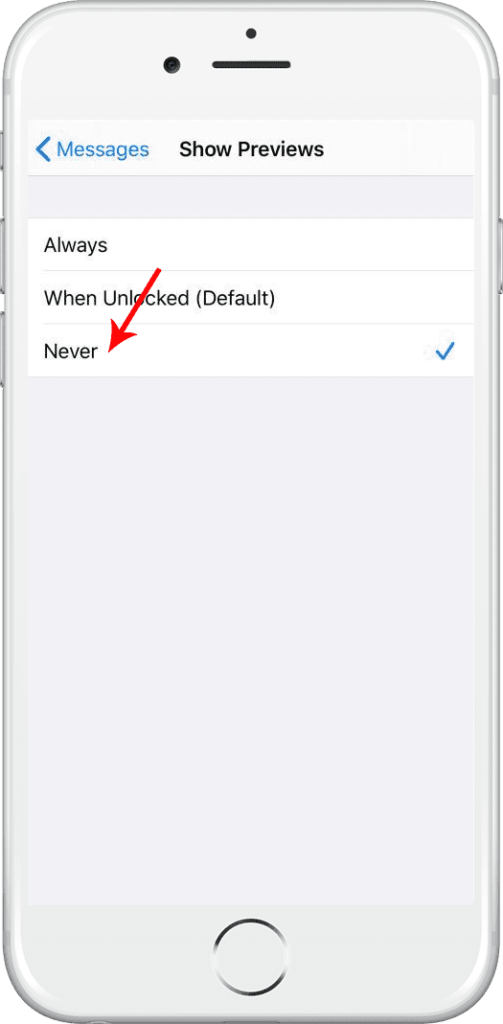 Check to Disable iPhone Message Alert from Lock Screen