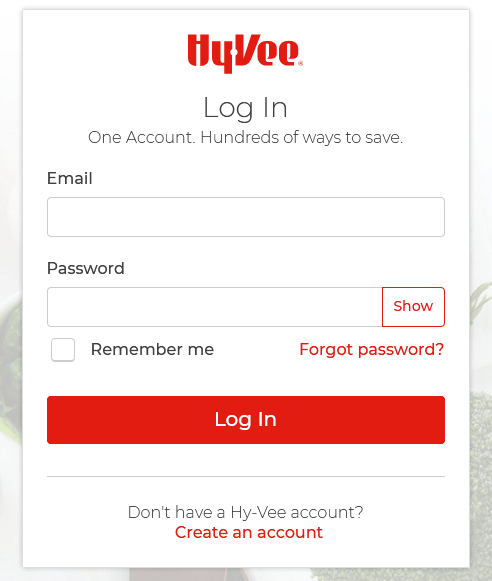 Hy Vee connect account login