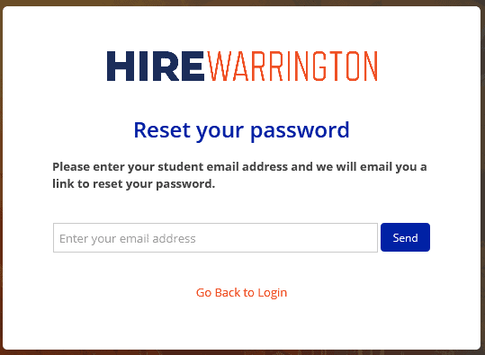 Hire Warrington forgot password