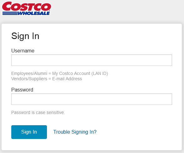 step by step guide of costco employee login