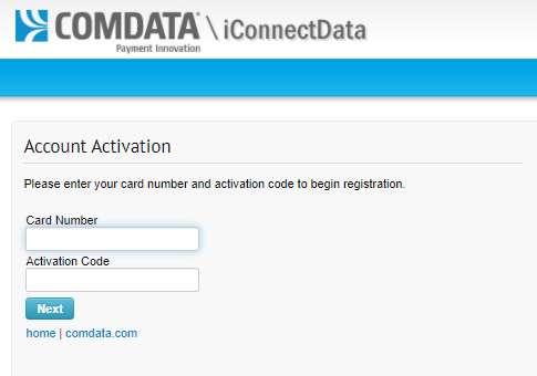 ComData Card Activation steps