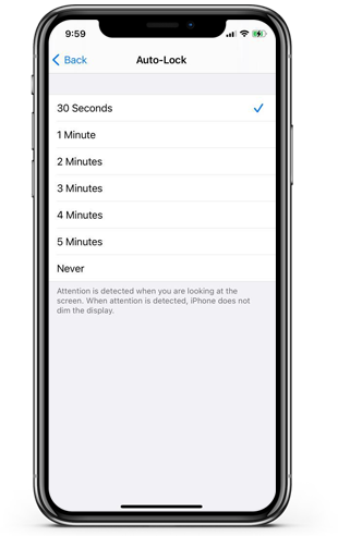 Increase Auto Lock Time in iPhone