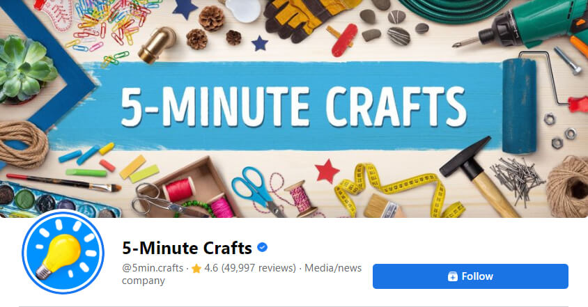 5 Minute Crafts Facebook Page