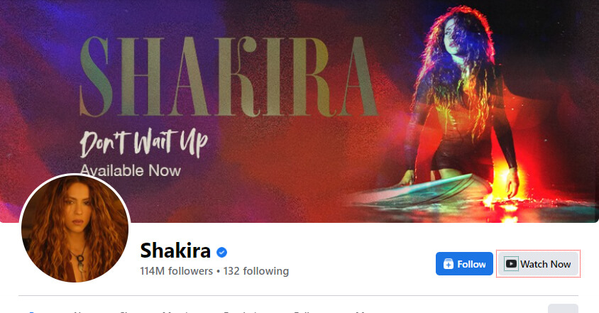 Shakira Facebook Page