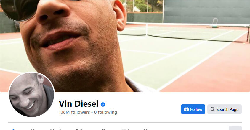 Vin Diesel Facebook Page