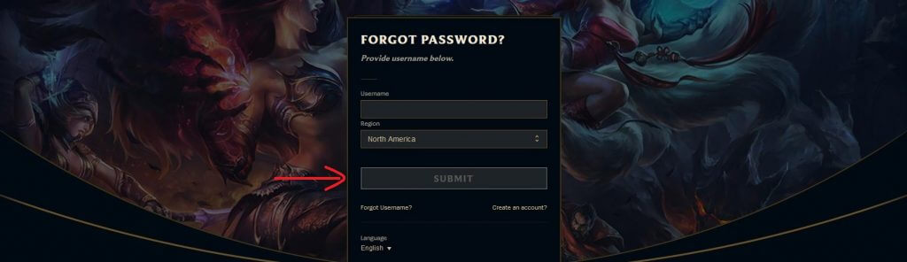 Forgot League of Legends Password Step 4