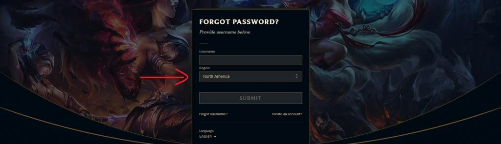 Recovering League of Legends Password Step 3