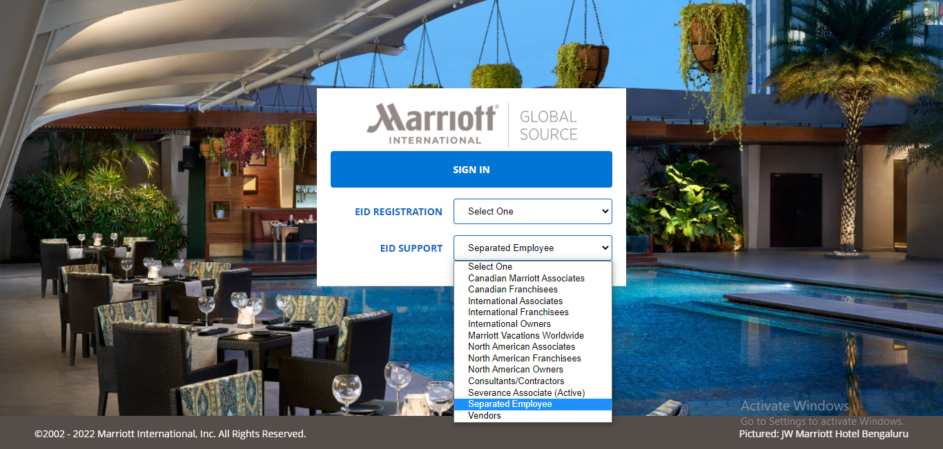 Marriott Separated Employee
