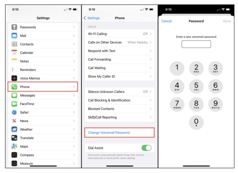 Modify the settings for the Voicemail Notifications